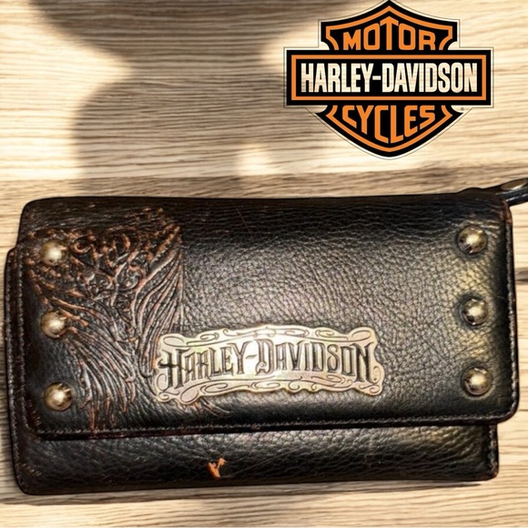 Harley Davidson Wallet, matching purse listed as well - Picture 1 of 6